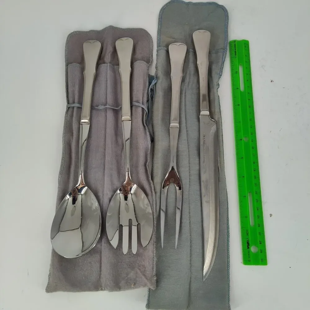 Oneida Patrick Henry Imperial Stainless USA Carving & Salad Serving Set
